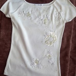 White House Black Market Embellished Top